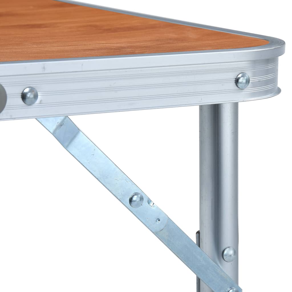 foldbart campingbord 60x45 cm aluminium