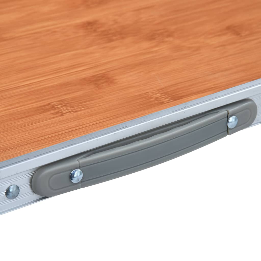 foldbart campingbord 60x45 cm aluminium