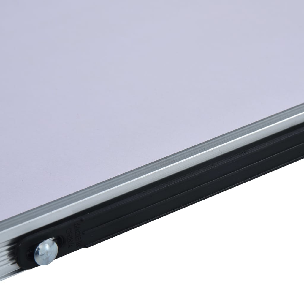 foldbart campingbord 60 x 40 cm aluminium hvid