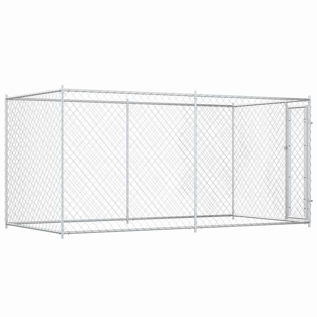 udendørs hundeløbegård 382x192x185 cm
