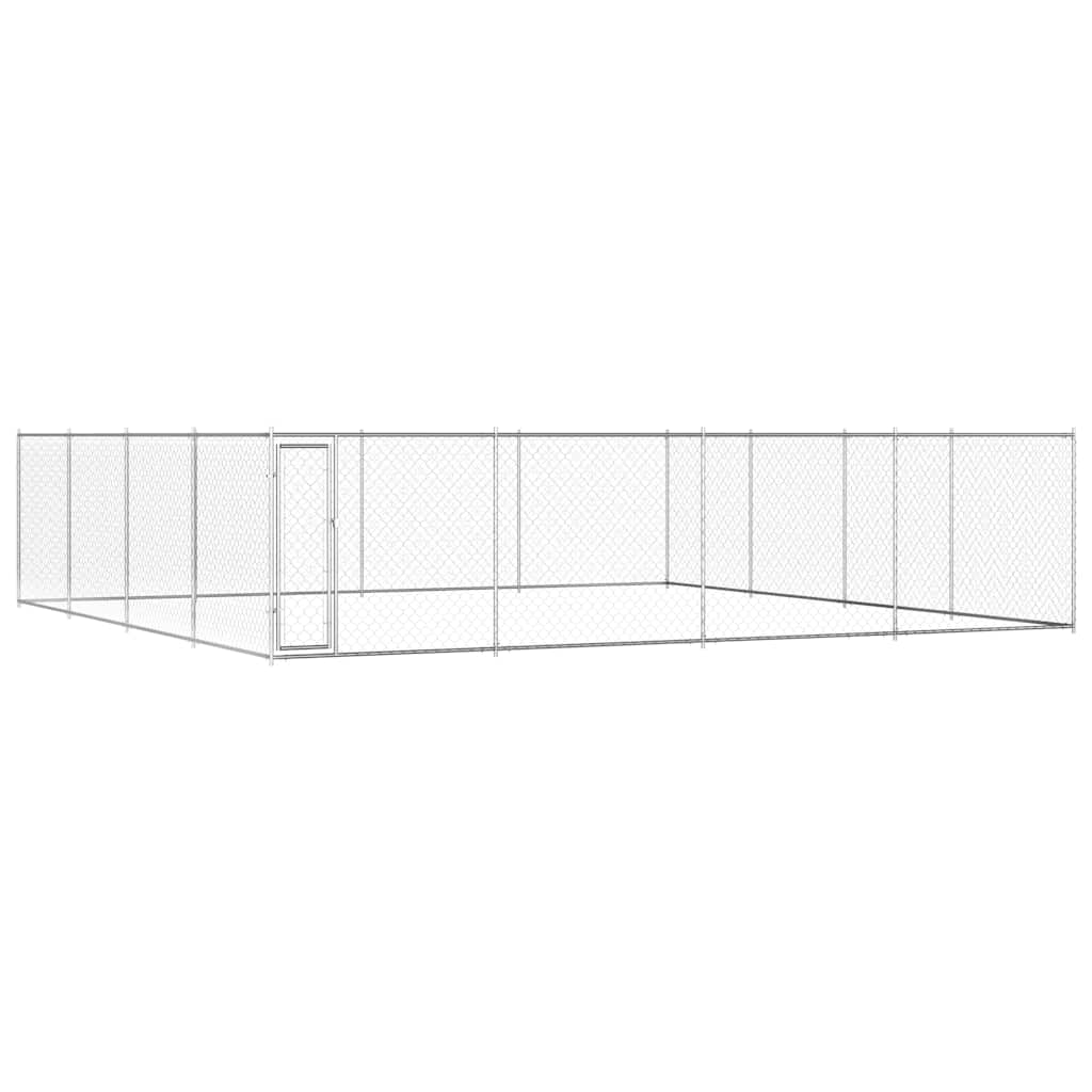 udendørs hundeløbegård 760 x 760 x 185 cm galvaniseret stål