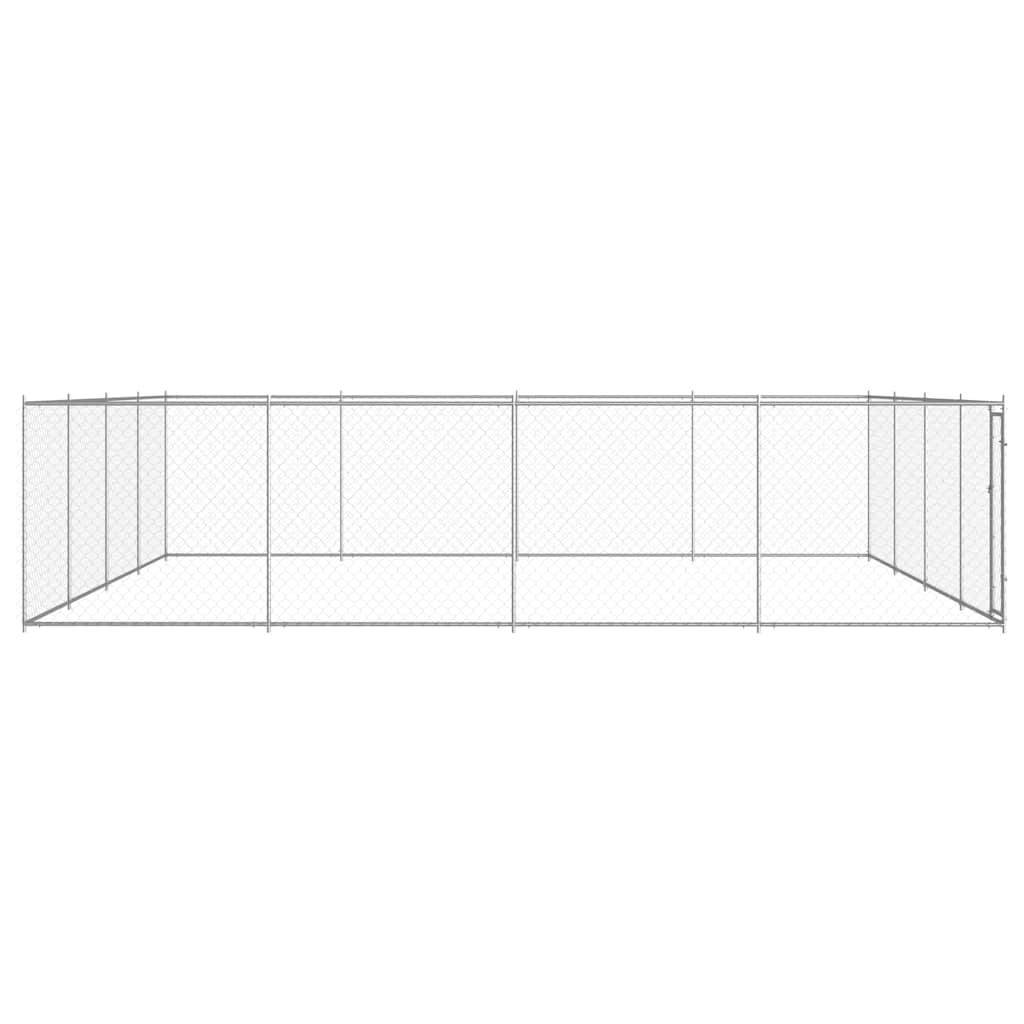 udendørs hundeløbegård 760 x 760 x 185 cm galvaniseret stål