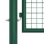 havelåge i stål med net 400x125 cm grøn