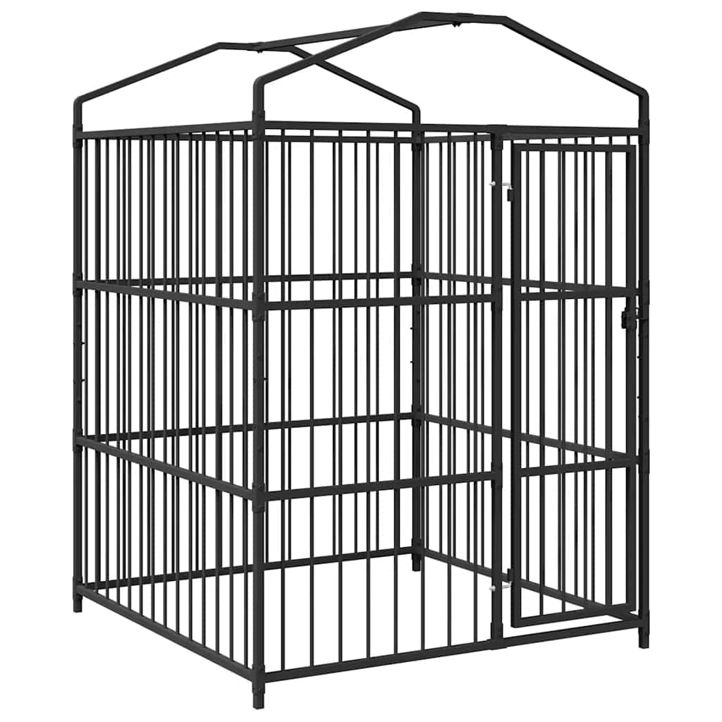 udendørs hundebur med tag 150 x 150 x 210 cm