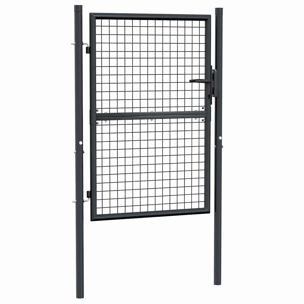 havelåge i net galvaniseret stål 100x125 cm grå
