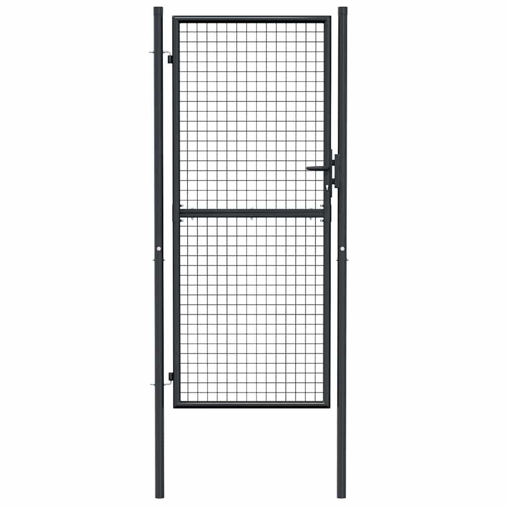 havelåge i net galvaniseret stål 100x200 cm grå