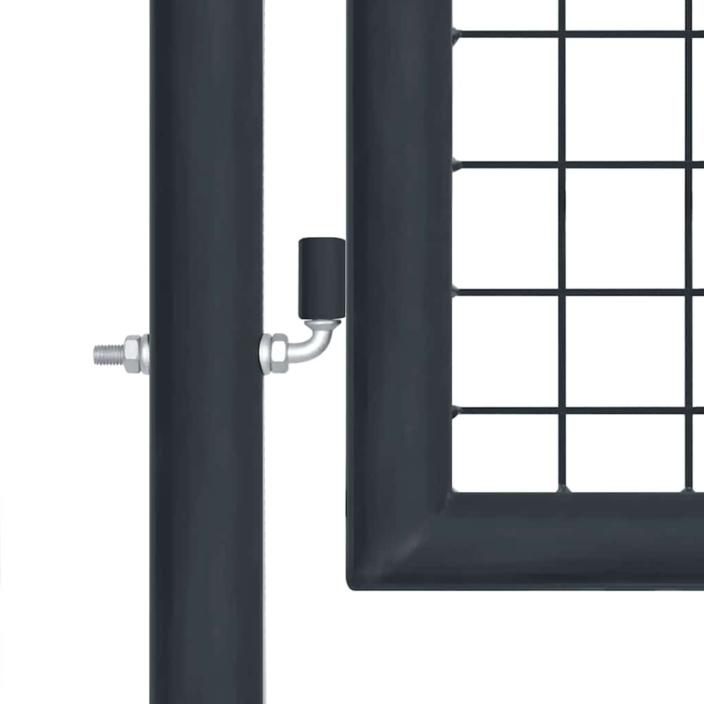 havelåge i net galvaniseret stål 400x100 cm grå