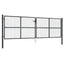 havelåge i net galvaniseret stål 400x125 cm grå