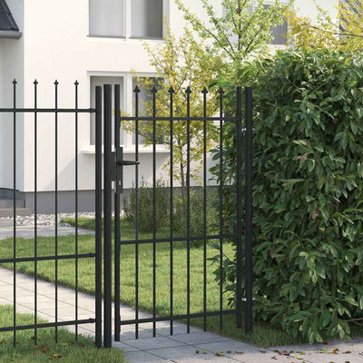 hegnslåge BOXTEL Enkeltdør med Spydtop stål 1x1,5 m sort