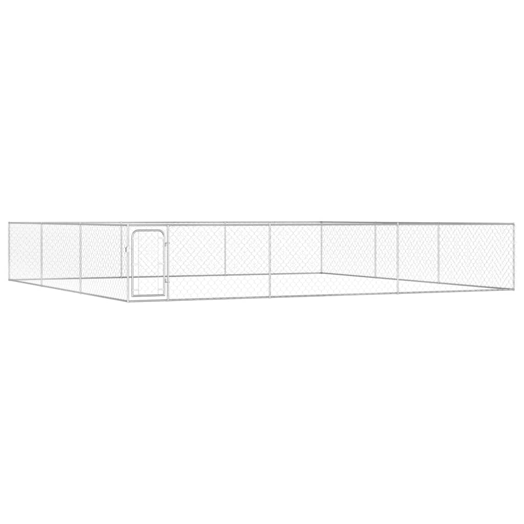 udendørs hundeløbegård 6 x 6 x 1 m galvaniseret stål