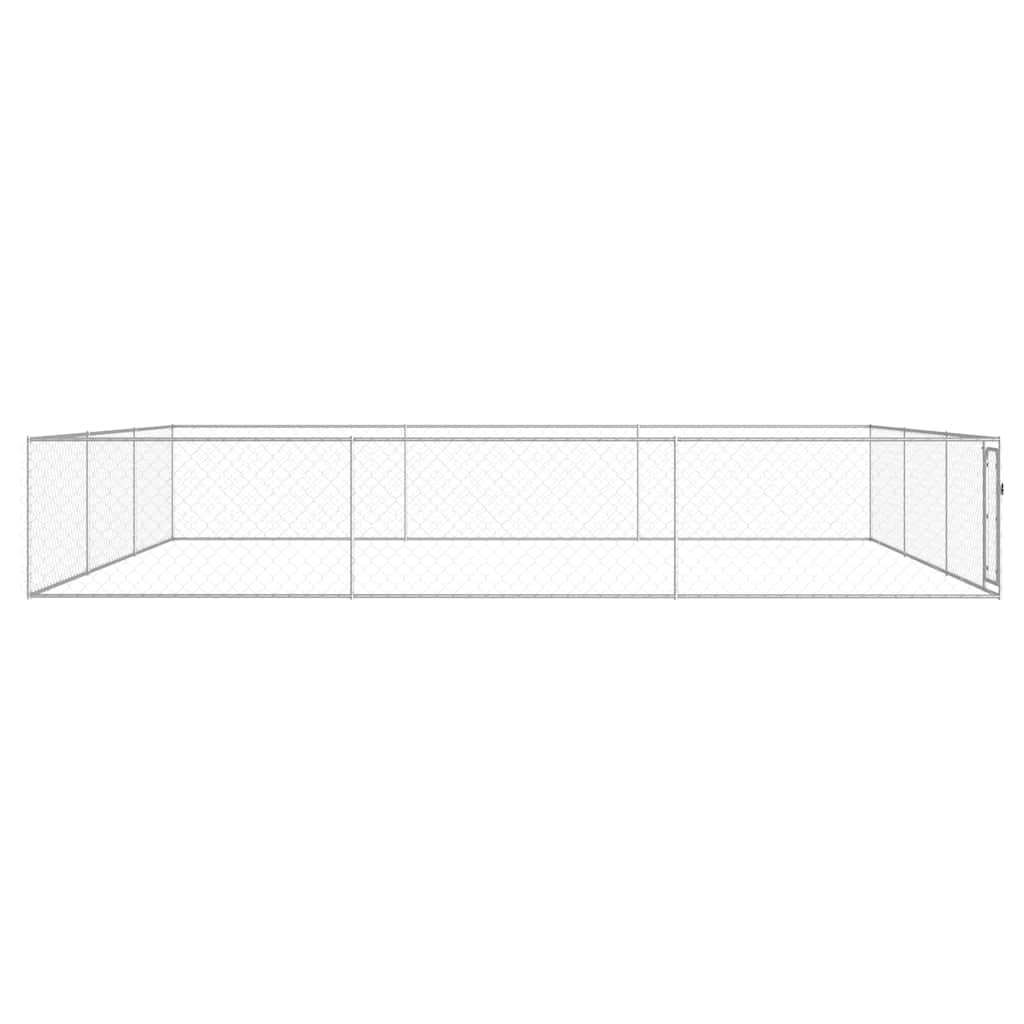 udendørs hundeløbegård 6 x 6 x 1 m galvaniseret stål