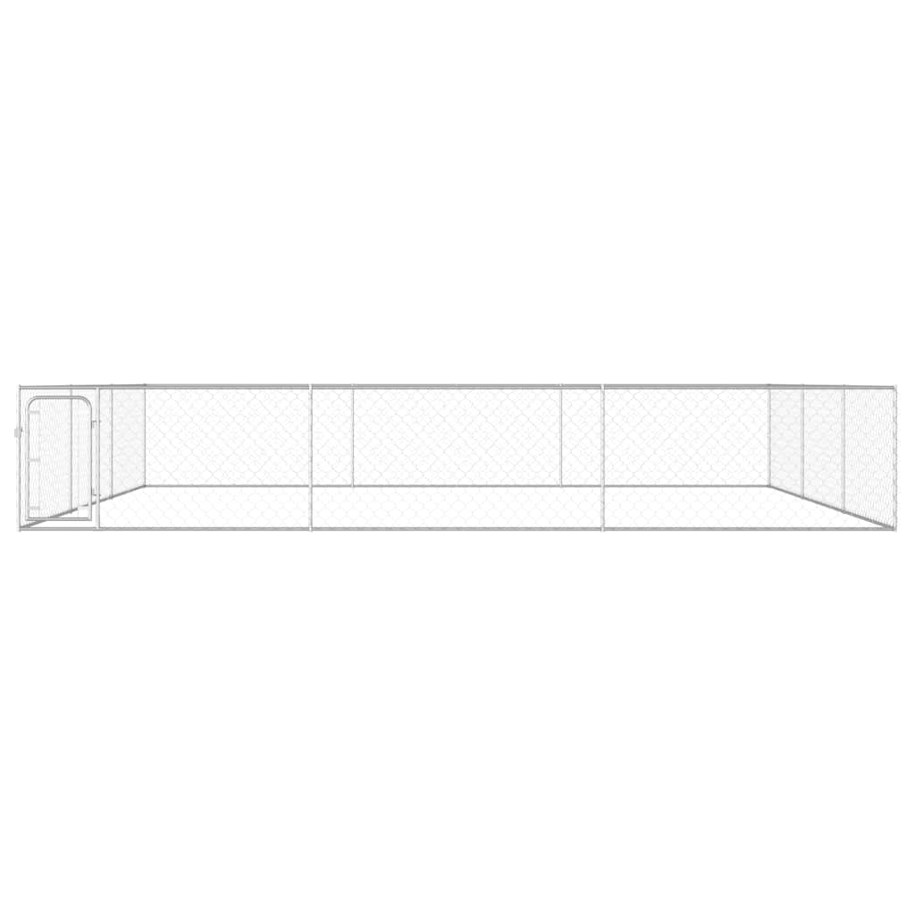 udendørs hundeløbegård 6 x 6 x 1 m galvaniseret stål