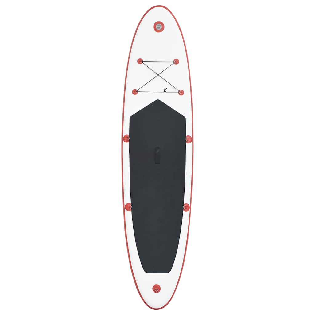 Stand Up Paddle Board-sæt SUP surfbræt oppustelig rød og hvid