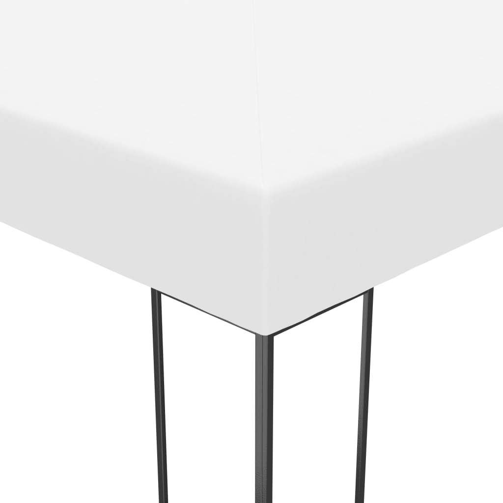 havepavillon 4x3x2,7 m pulverlakeret stål hvid