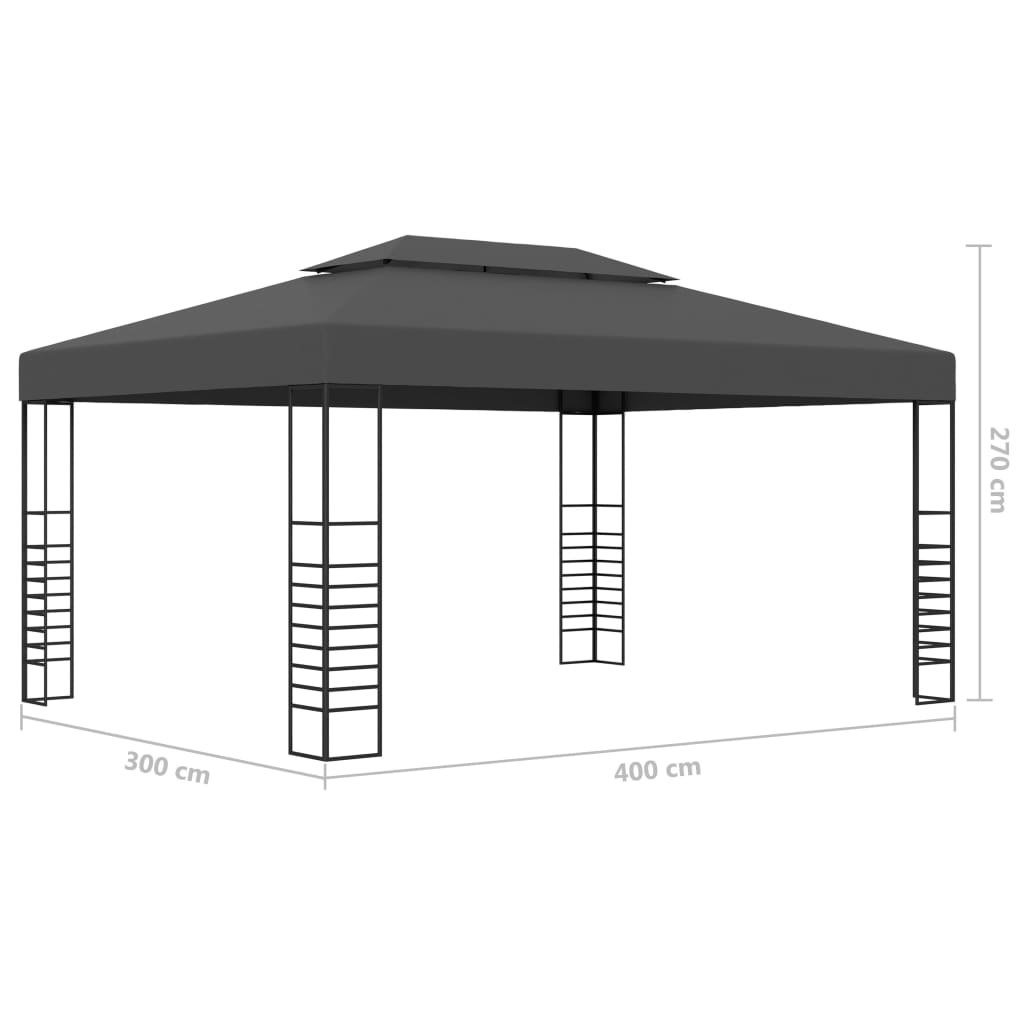 pavillon 3x4 m antracitgrå