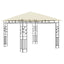 pavillon med myggenet 3x3x2,73 m 180 g/m² cremefarvet