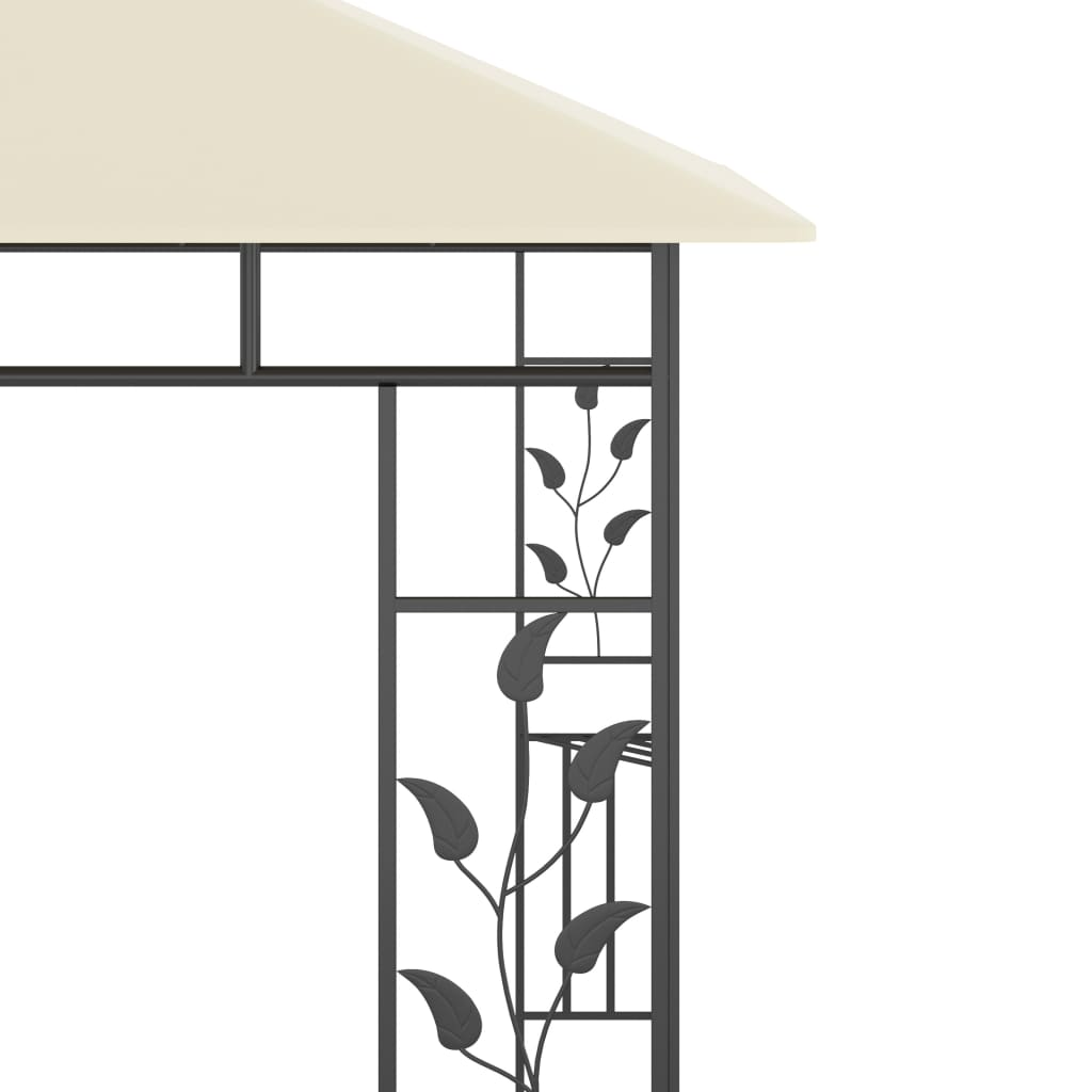 pavillon med myggenet 3x3x2,73 m 180 g/m² cremefarvet