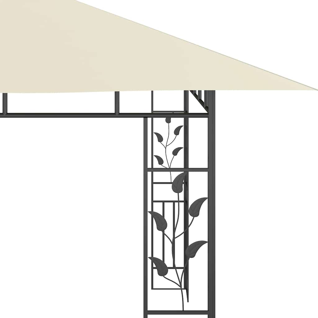 pavillon med myggenet 4x3x2,73 m 180 g/m² cremefarvet