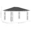 pavillon med myggenet 4x3x2,73 m 180 g/m² antracitgrå