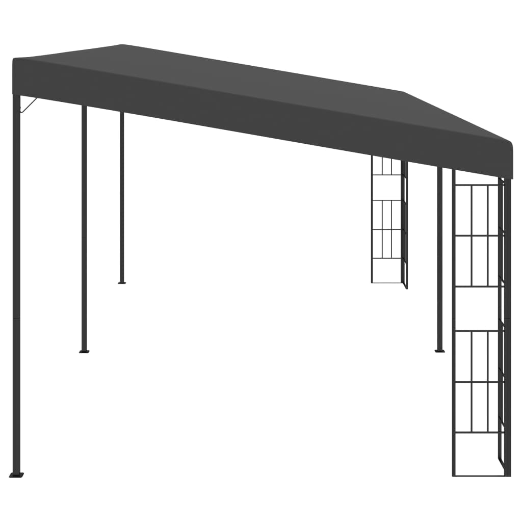 vægmonteret pavillon 3x6 m stof antracitgrå