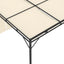 havepavillon med gardin 3x3x2,25m cremefarvet