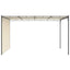 havepavillon med gardin 4x3x2,25 m cremefarvet