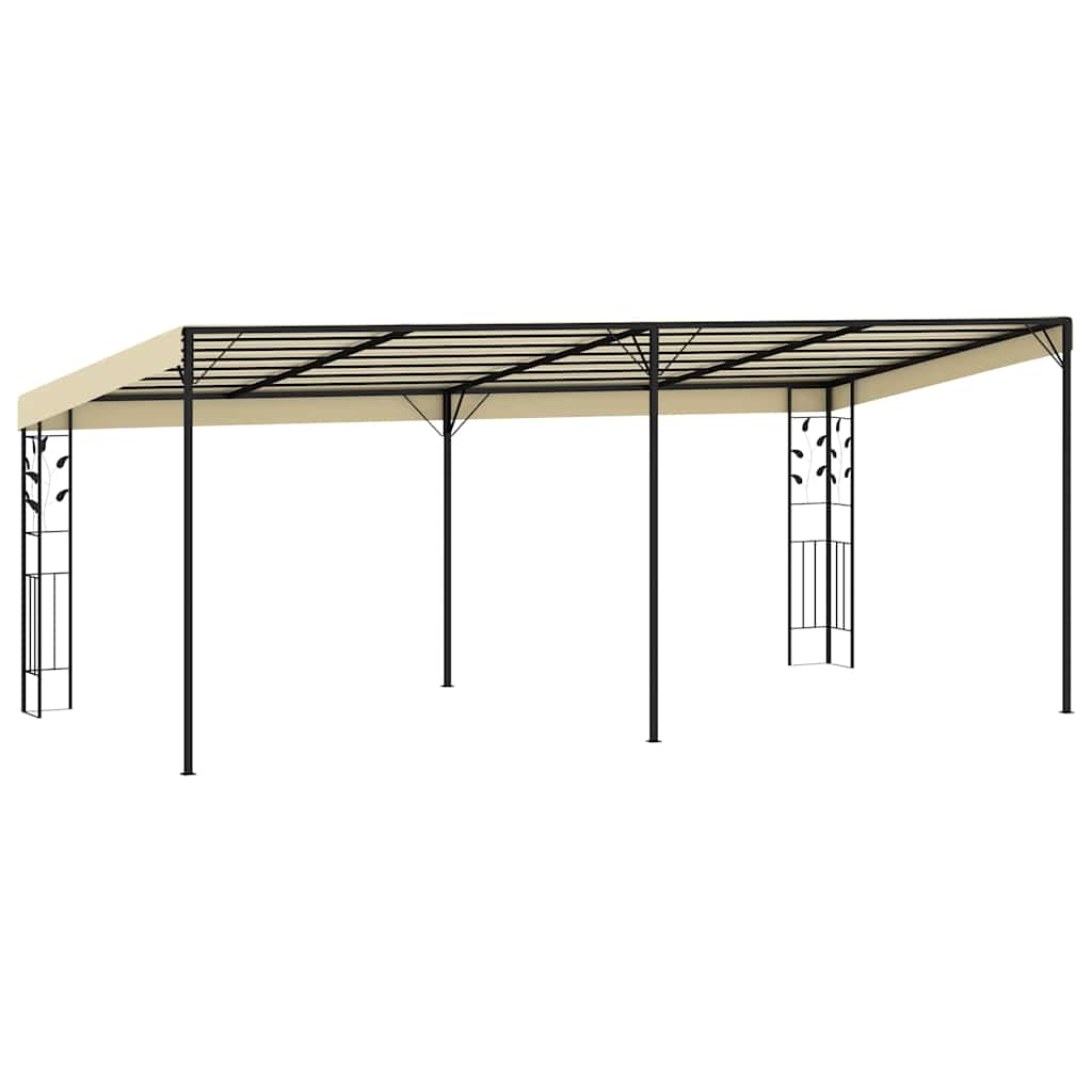 vægmonteret pavillon 6x3x2,5 m cremefarvet