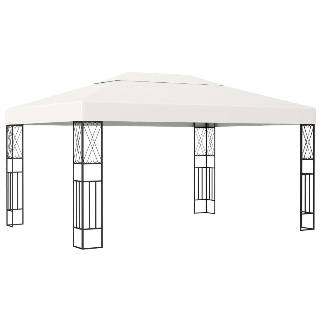 pavillon 3x4 m stof cremefarvet