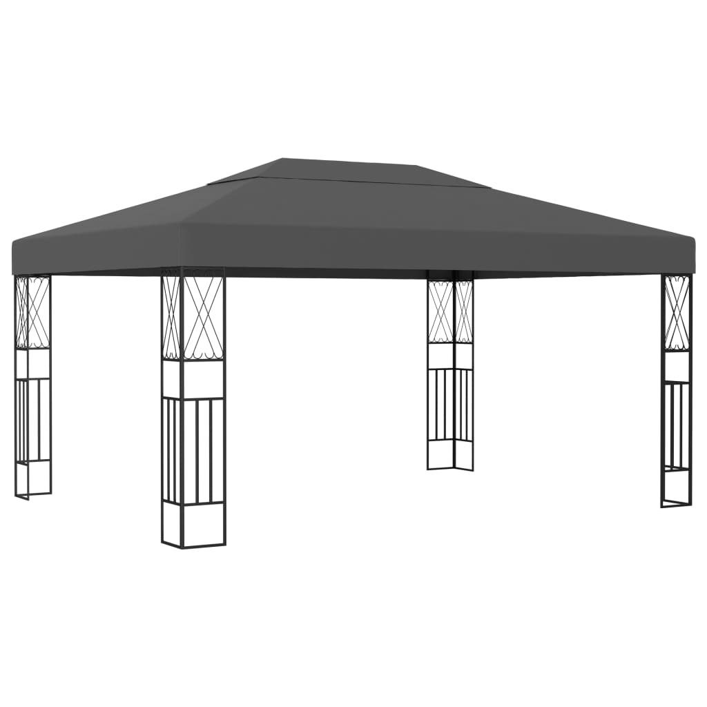 pavillon 3x4 m stof antracitgrå