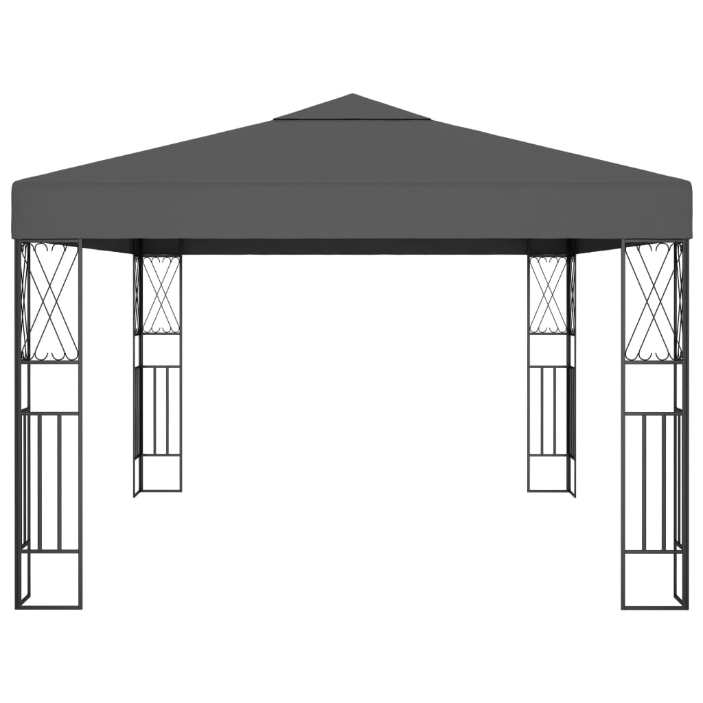pavillon 3x4 m stof antracitgrå