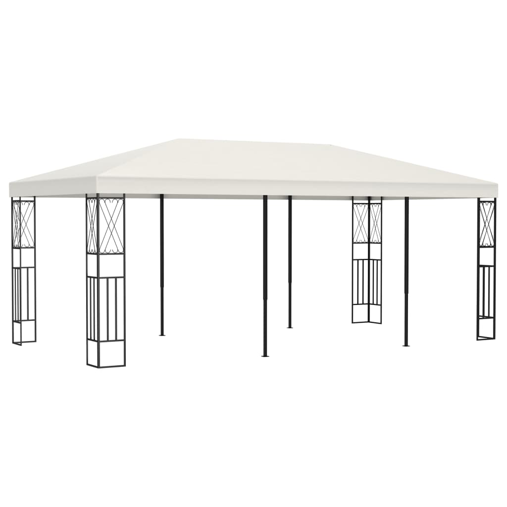pavillon 3x6 m stof cremefarvet
