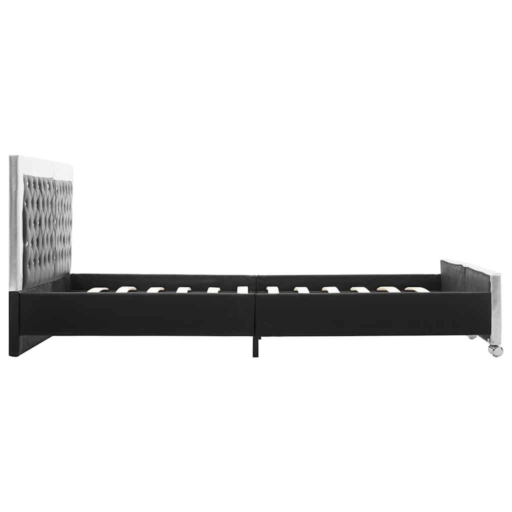 sengestel 180x200 cm kunstlæder sort