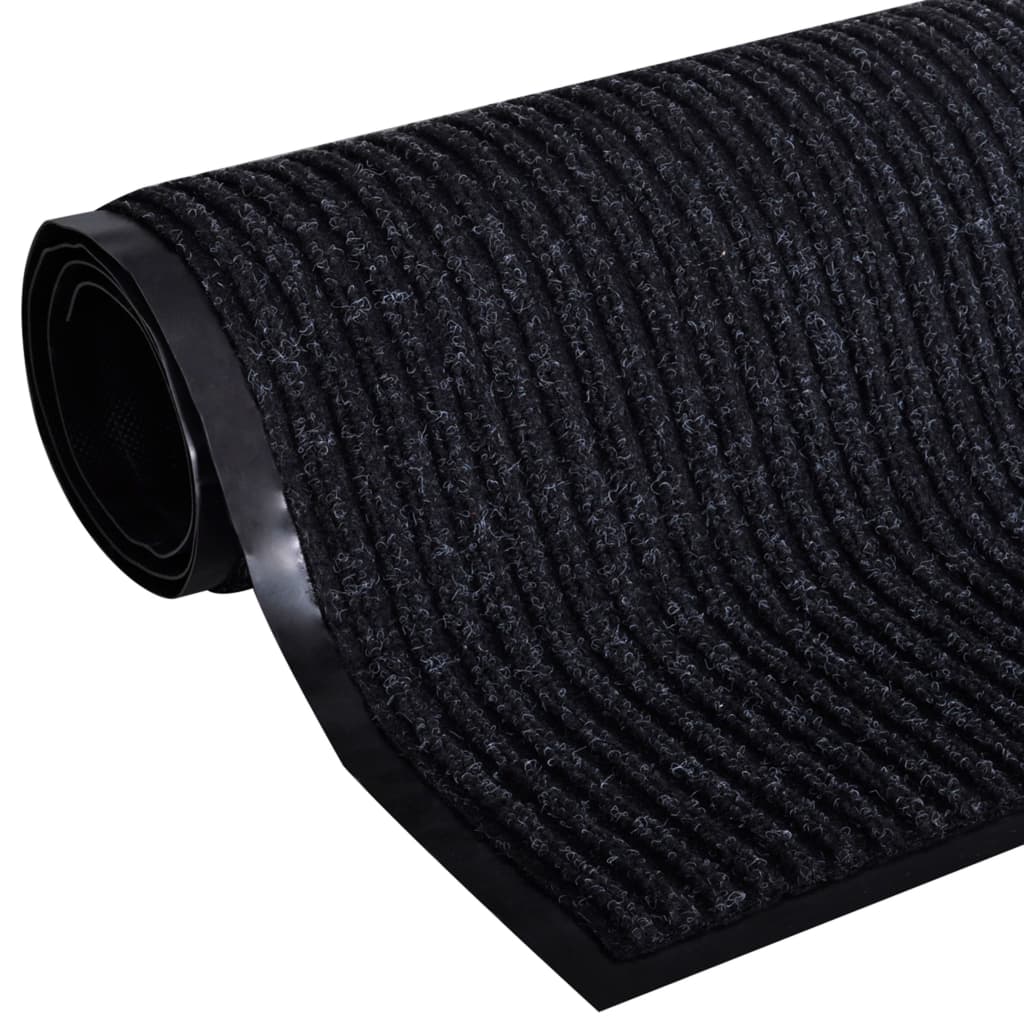 dørmåtte sort 117x220 cm PVC