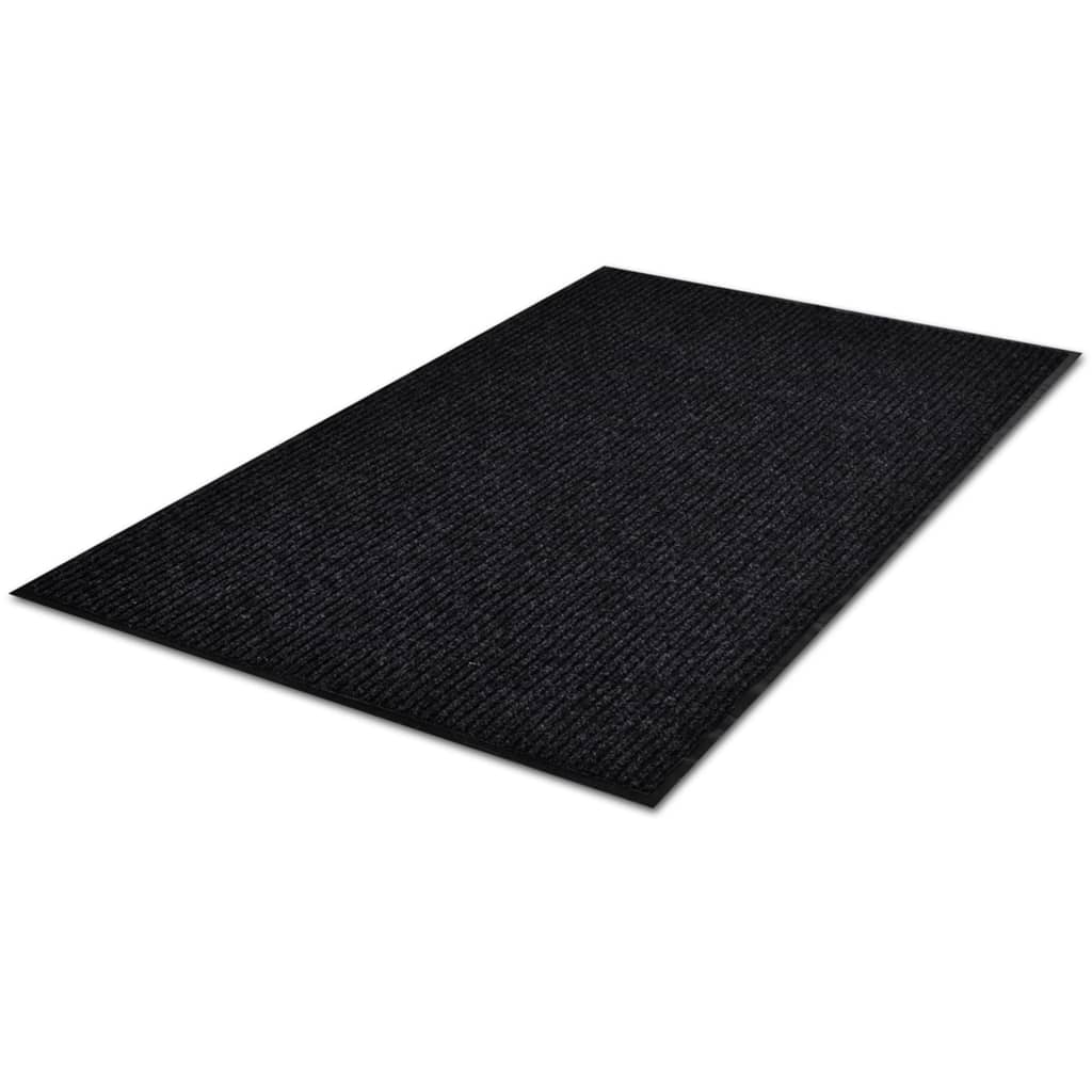 dørmåtte sort 117x220 cm PVC