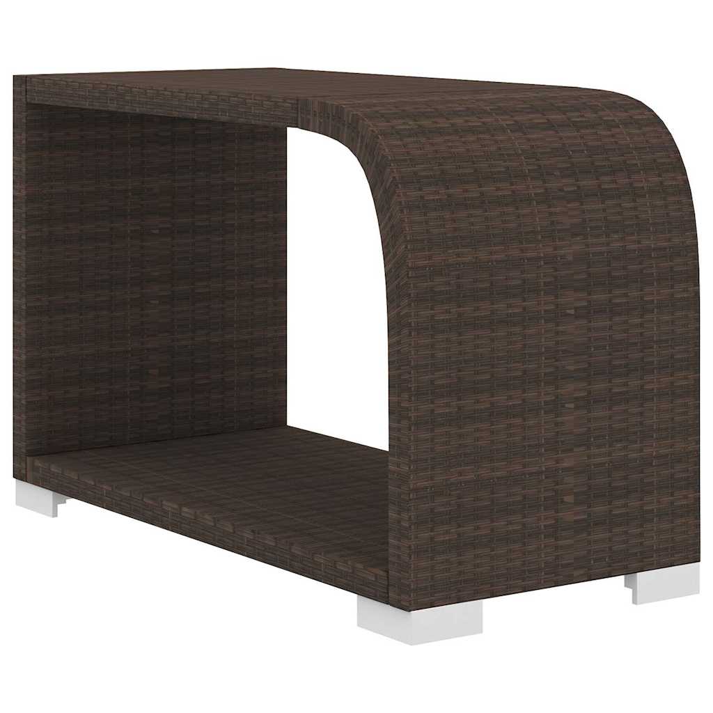 loungesæt til haven 8 dele med hynder polyrattan brun