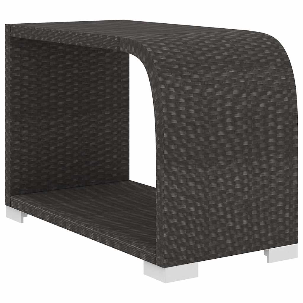 loungesæt til haven 8 dele med hynder polyrattan sort