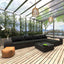 loungesæt til haven 8 dele med hynder polyrattan sort