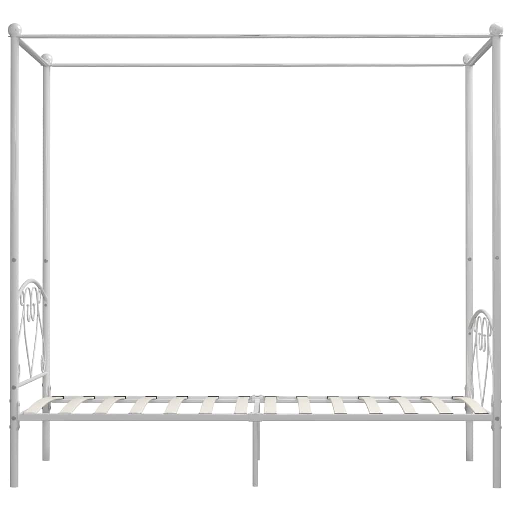 sengestel til himmelseng 90 x 200 cm metal hvid