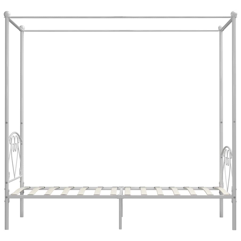 sengestel til himmelseng 120 x 200 cm metal hvid