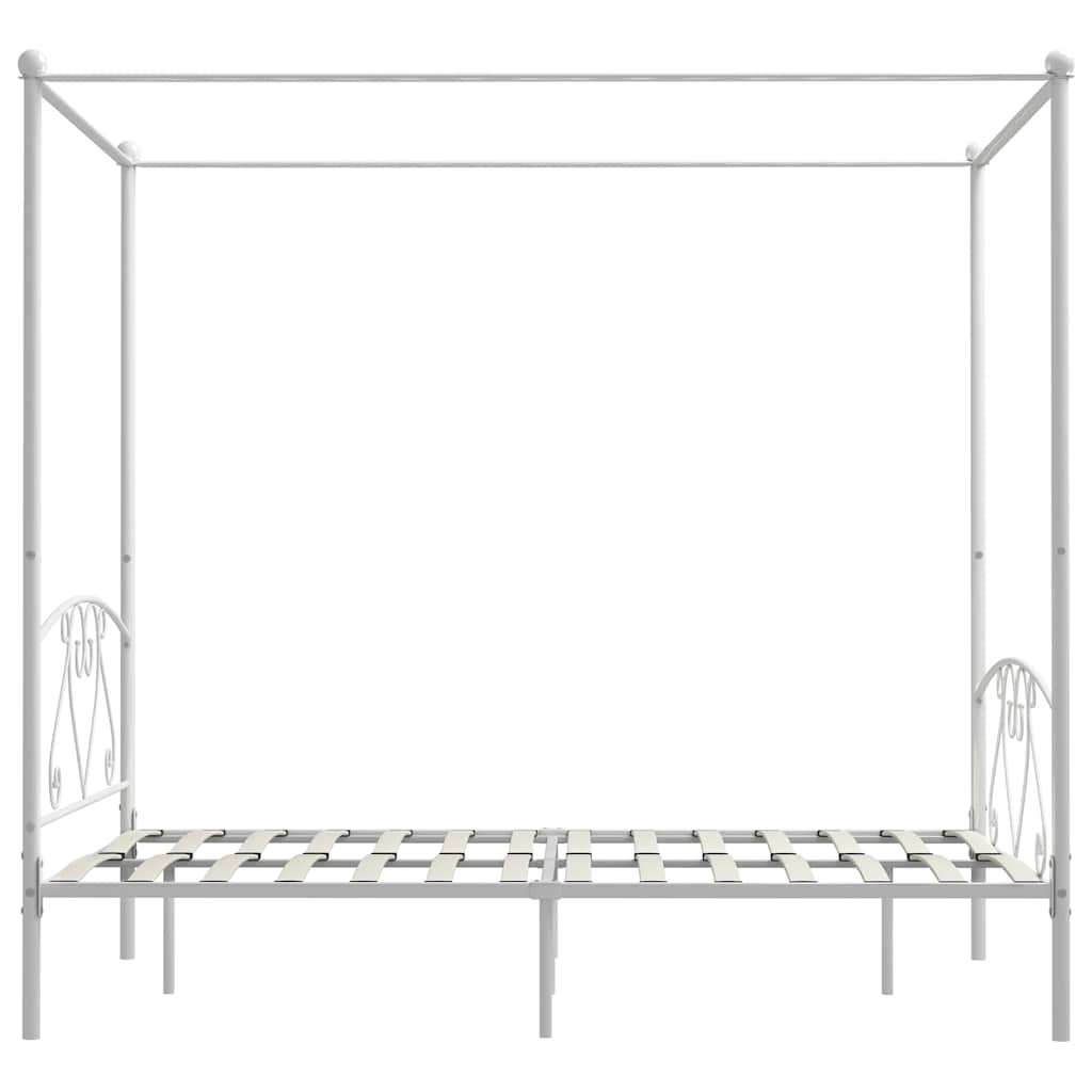 sengestel til himmelseng 140 x 200 cm metal hvid