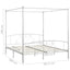 sengestel til himmelseng 200 x 200 cm metal hvid
