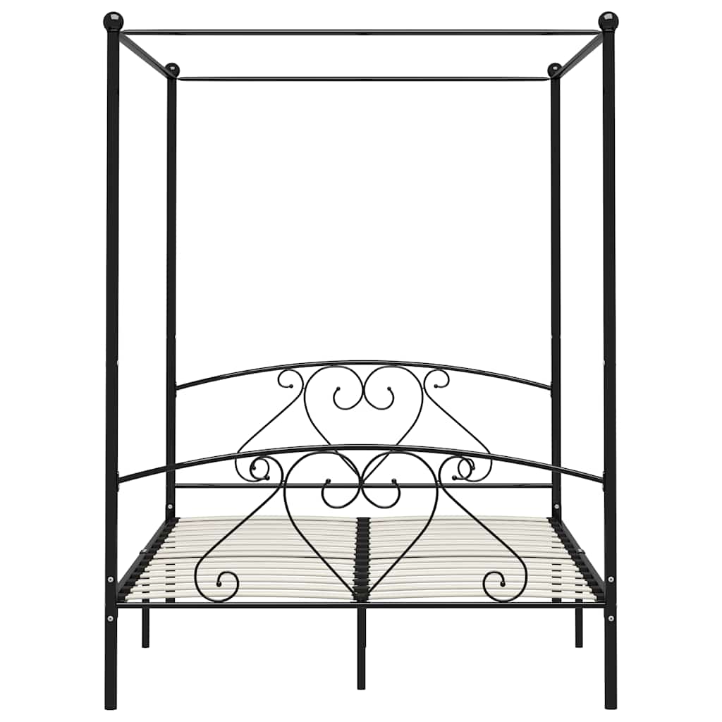 sengestel til himmelseng 160 x 200 cm metal sort