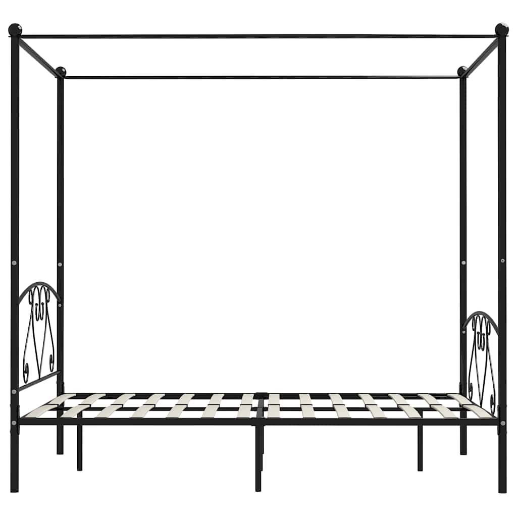 sengestel til himmelseng 160 x 200 cm metal sort