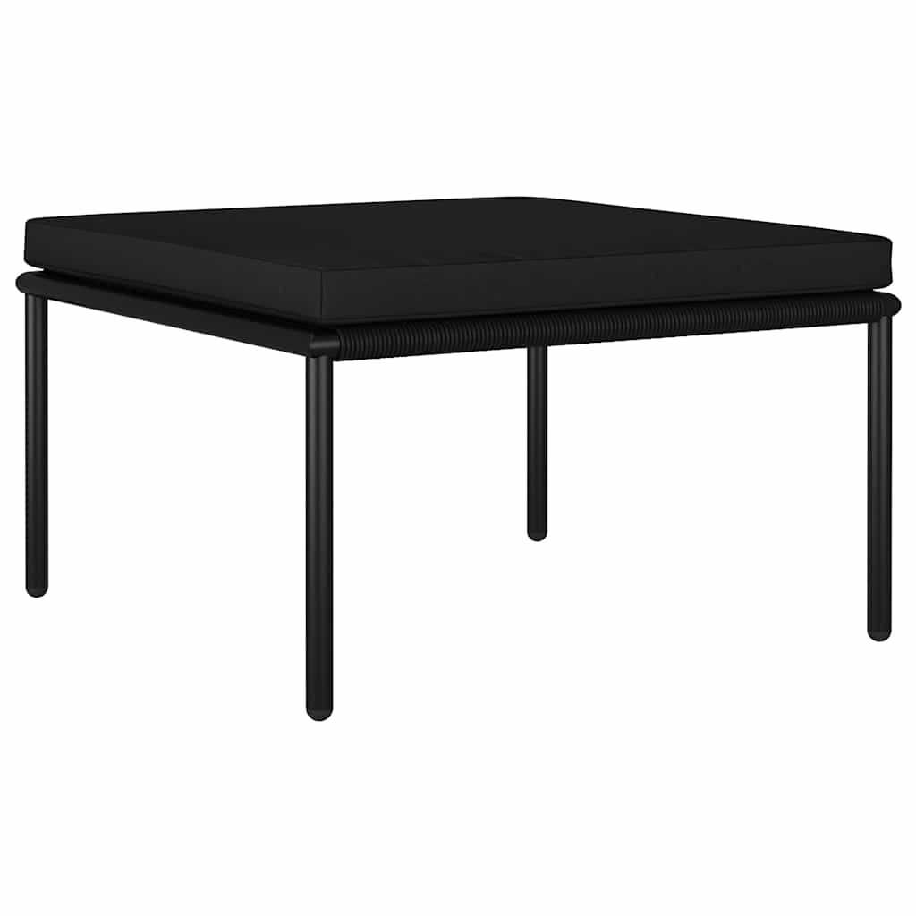 loungesæt 6 dele med hynder PVC sort