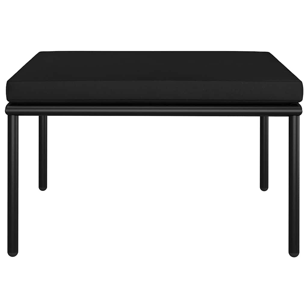 loungesæt 6 dele med hynder PVC sort