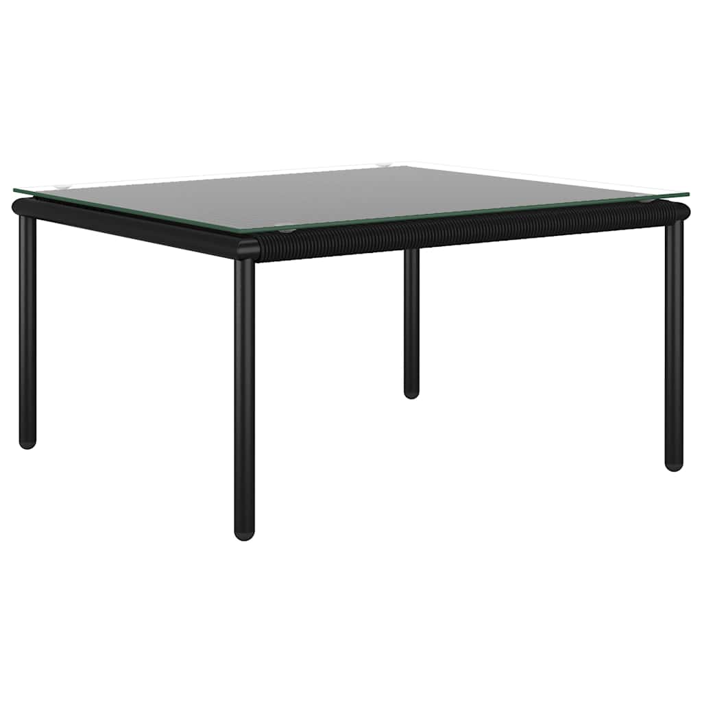 loungesæt 6 dele med hynder PVC sort