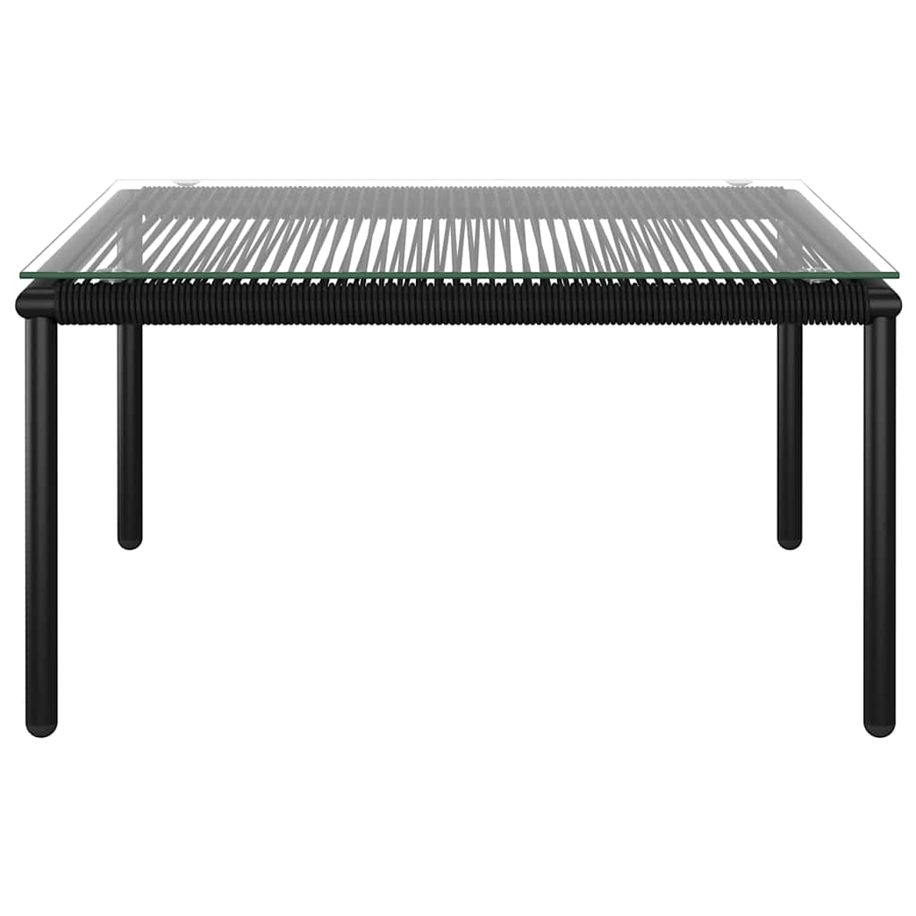 loungesæt 6 dele med hynder PVC sort