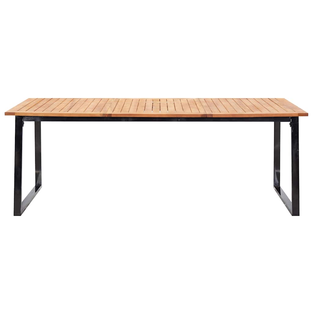 udendørs spisebordssæt 9 dele polyrattan og akacietræ sort