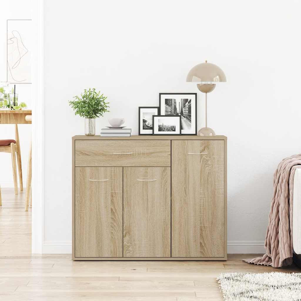 skænk 88x30x70 cm konstrueret træ sonoma-eg