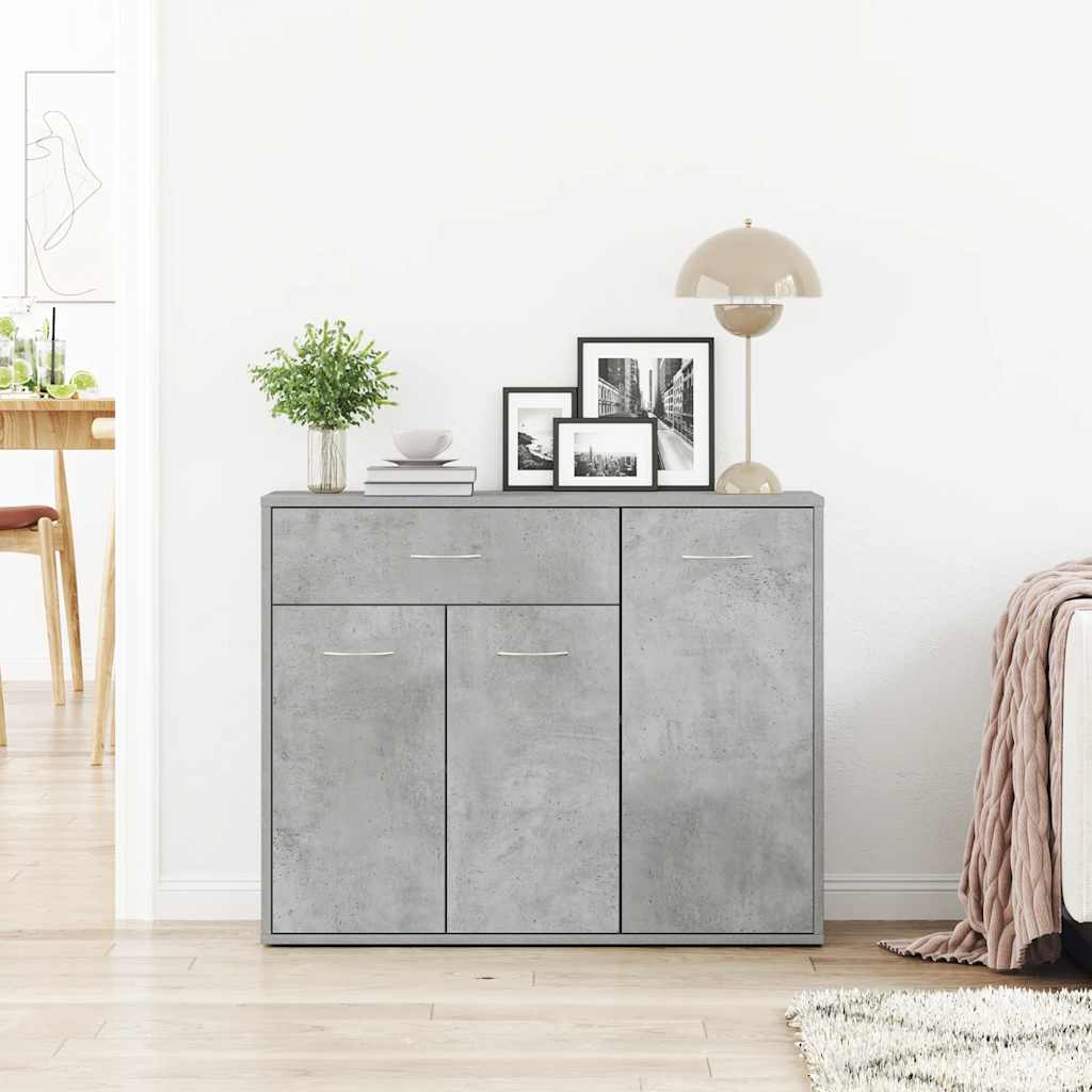 skænk 88x30x70 cm konstrueret træ betongrå